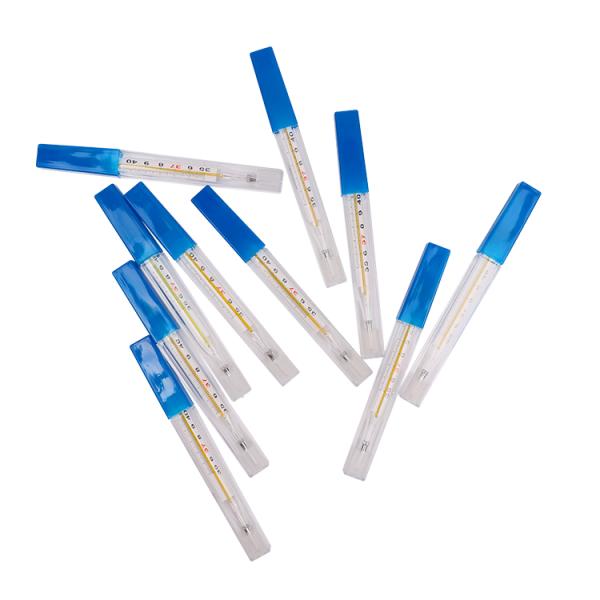 Medical Red Liquid Glass Armpit Rectal Oral Thermometer with Customized OEM Support