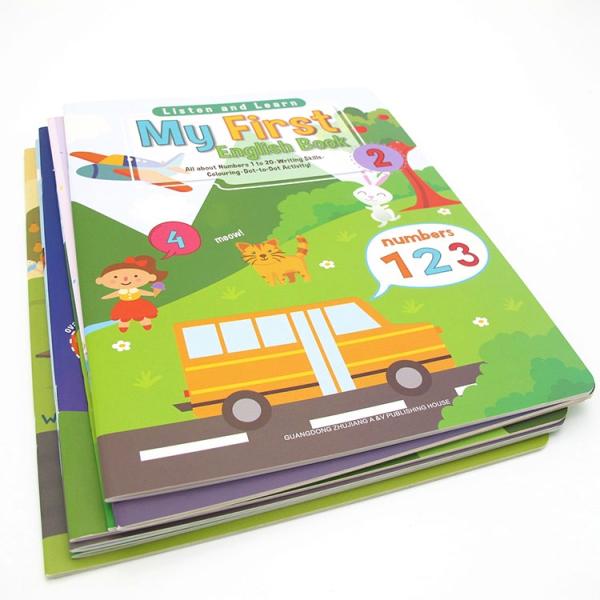 Hard Cover Text Book Printing Services Film Lamination Perfect Binding
