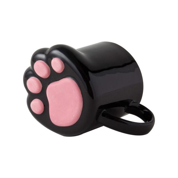 Custom Cute Dolomite Ceramic Animal Mug Cat Paw Shape For Coffee Drink