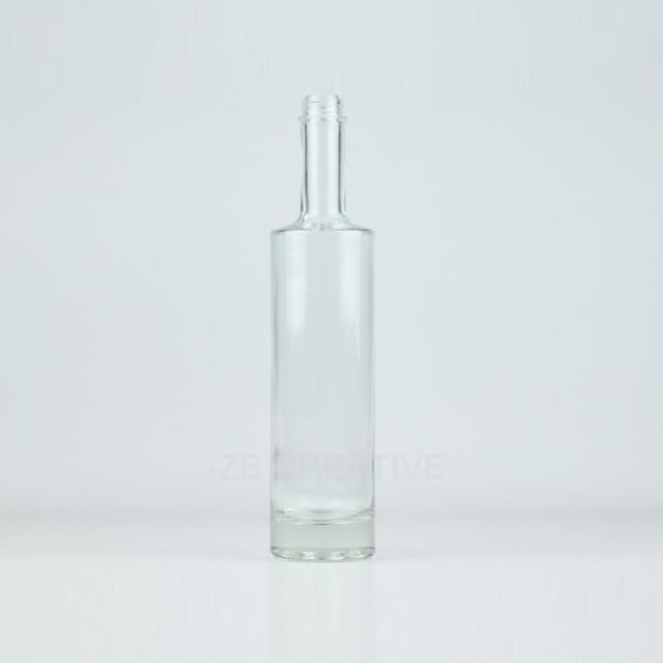 White Crystal Glass Liquor Bottles Screw Cap Closure Brandy 700ml 850g CY-889