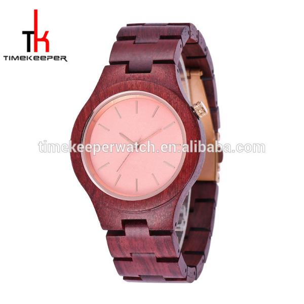 Black sandal quartz movement wood watch cheap price good quality timekeeper men wood watch
