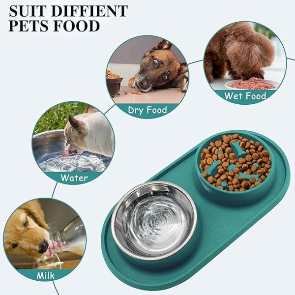 Slow Feeder Dog Food Bowl with Non-Spill Design and Environment-Friendly Advantage