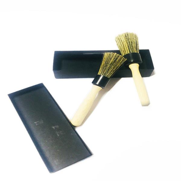 20cm Auto Detailing Car Cleaning Brushes Wooden Handle Natural Horse Hair