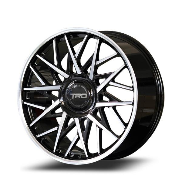 Passenger car forged aluminum alloy wheel 18-22 inch pcd112 108 115 120 130 black painted machined rim