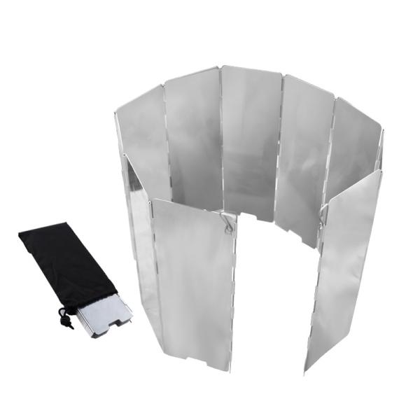 Aluminum Windscreen Camping Stove Windshield with Carrying Bag Lightweight Butane Burner 290g