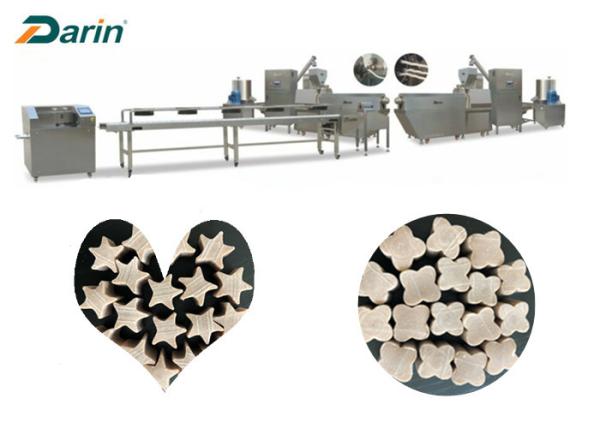 Máquina dobro do deleite do ANIMAL DE ESTIMAÇÃO da pastilha elástica dos deleites da cor, equipamento dos alimentos para animais de estimação