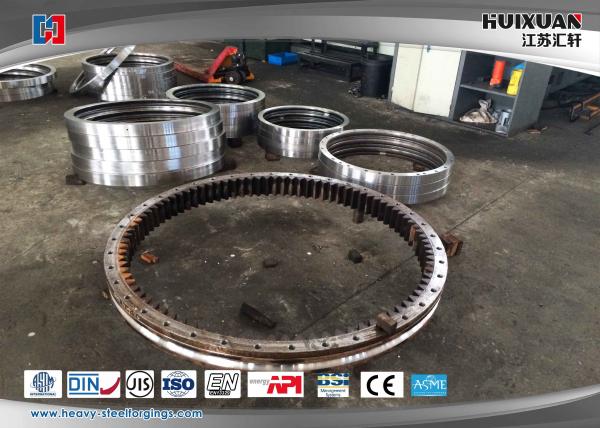 Q345D 50Mn 42CrMo4 Alloy Steel Forgings Dia 9000MM Slewing Bearing