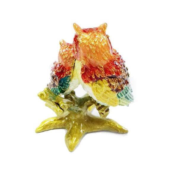 Bird owl trinket jewelry box owl jeweled animal boxes bird bejewelled boxes