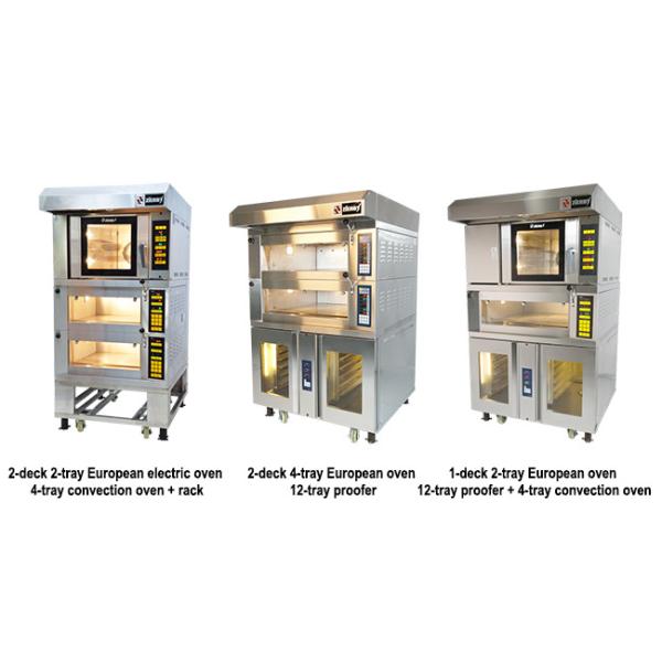 European 2 Deck 2 Tray Oven Commercial Electric Convection Oven 4 Trays