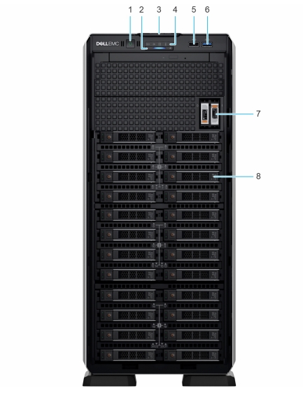 Dell PowerEdge T550 Tower Server with 16 DDR4 DIMM Slots
