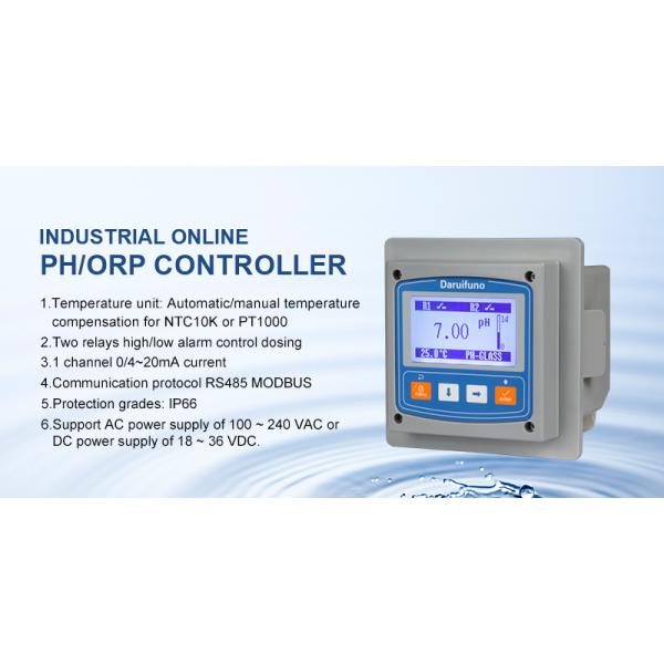 IP66 0~14pH Industrial Online pH ORP Controller For Waste Water