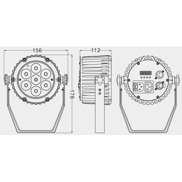 7 светодиодов 22W Led Par Stage RGB Дискотека Dmx512 Световая сцена для вечеринки DJ