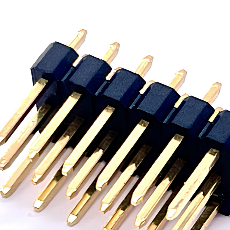 Customized Pin Connectors 2.54MM Pitch Three Cores 18-pin Gold-plated Brass Pins Straight Patch Row Pin Header for PCB
