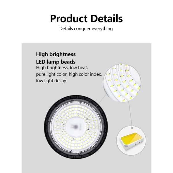 KCD Highbay Light Industrial Branco 100w 120w 150w 200w 300w 400w OVNI LED industrial LED linear LED redondo High Bay Light