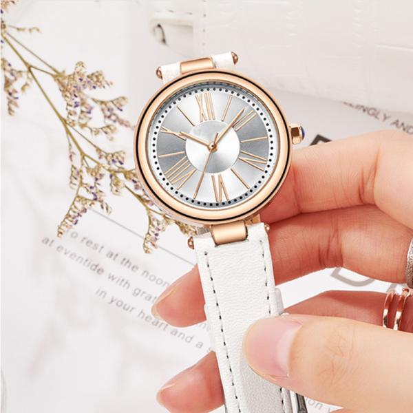 Wearproof Women'S Stainless Steel Waterproof Watch 3Pin Design