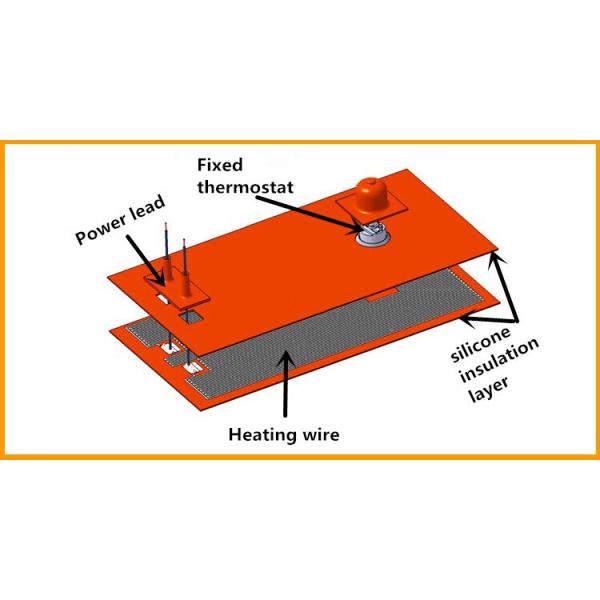 Flexible Heating Element 12v , 3d Printer Silicone Heater With UL Certificate