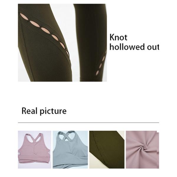 Обнаженный набор йоги одевает нейлон вспотел наборы тазобедренного подъема Wicking двухкусочные атлетические