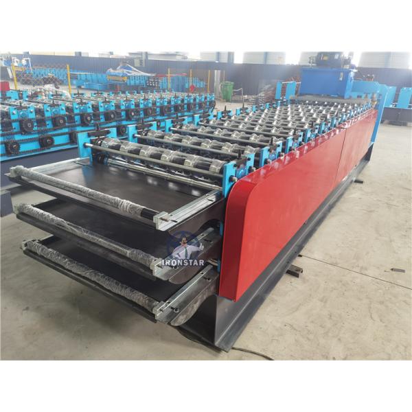 “Automatic Three Layer Roll Forming Machine for Roof and Wall Corrugated Sheet PLC Control Glazed Tile Color Steel Three Layer Machine”
