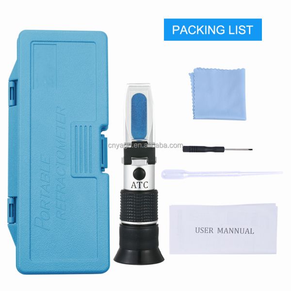Handheld Wide-range 0-90% Brix Refractometer for Sugar Content Measurement in Food and Beverages