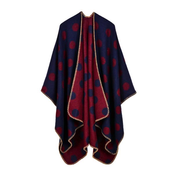 Wholesale 50%polyester and 50% acrylic fashion dot design lady shawl