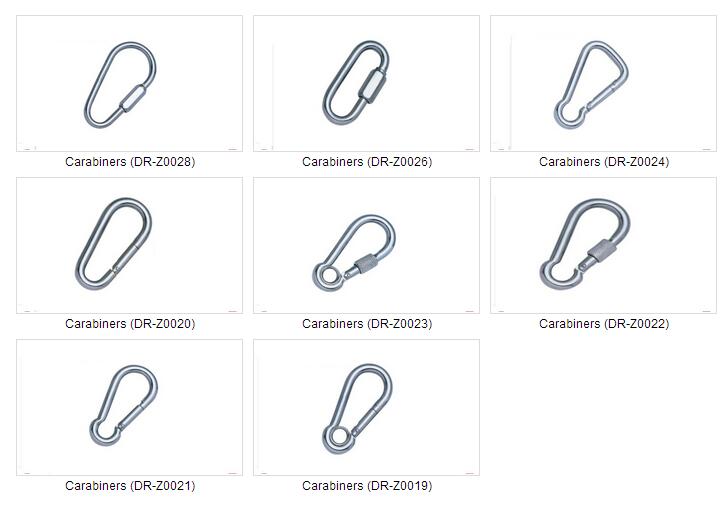 Крюки Carabiner стали Carabiner крюка симплексной щелчковой весны нержавеющей стали крюка щелчковые