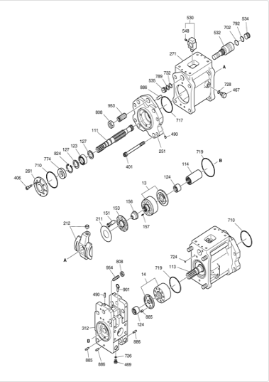 La bomba de Coupling Rubber Coupling del excavador de Doosan parte DX160LC-3 414-00039