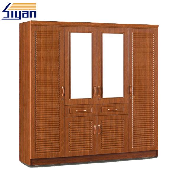 Bedroom Furniture Shutter Style Wardrobe Doors PVC Surface OEM ODM Service