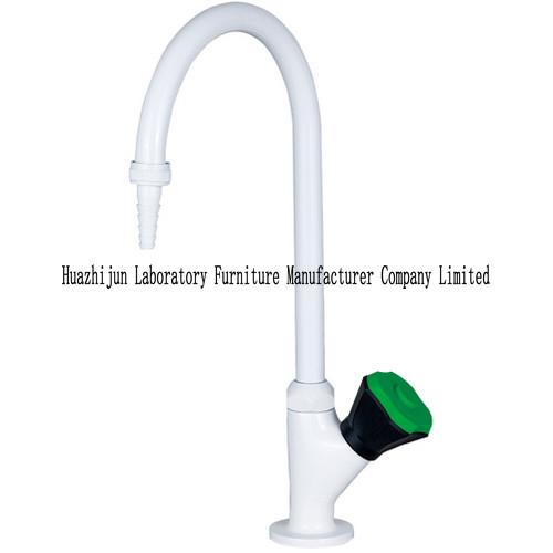 Double Outlet Science Lab Faucets Deck Mounted Epoxy Coated Acid Resistant