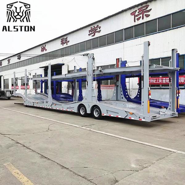 6 Position Car Transport Semi Trailer, 8 Position Cage Car Carrier For Export