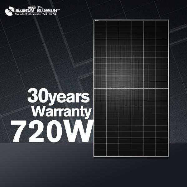 Bluesun New High Efficiency 700W 720W Solar Power Panels Home Use Perc Mono Solar Panel 720W Bifacial Solar Panel for House