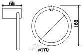 Bathroom Chrome Towel Rack Stainless Steel 304 Modern Circle Towel Hanger