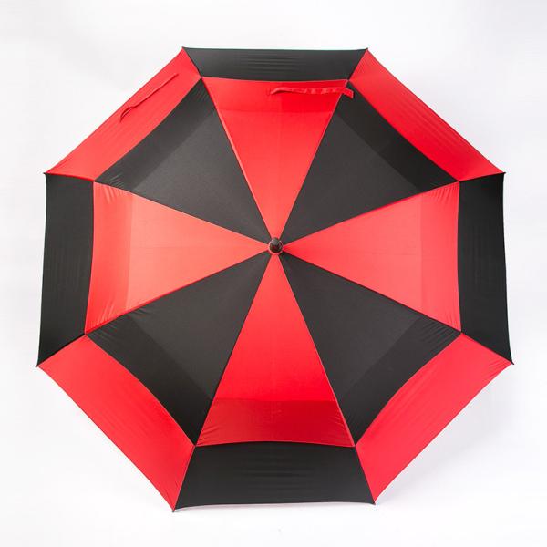 double canopy golf umbrella Custom Promotion Vented Golf Umbrella Automatic Open 8 Fiberglass Ribs