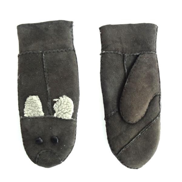 Promotion Fashion Plain Daily Life Usage Winter Warm Real Lamb Fur Mittens Gloves