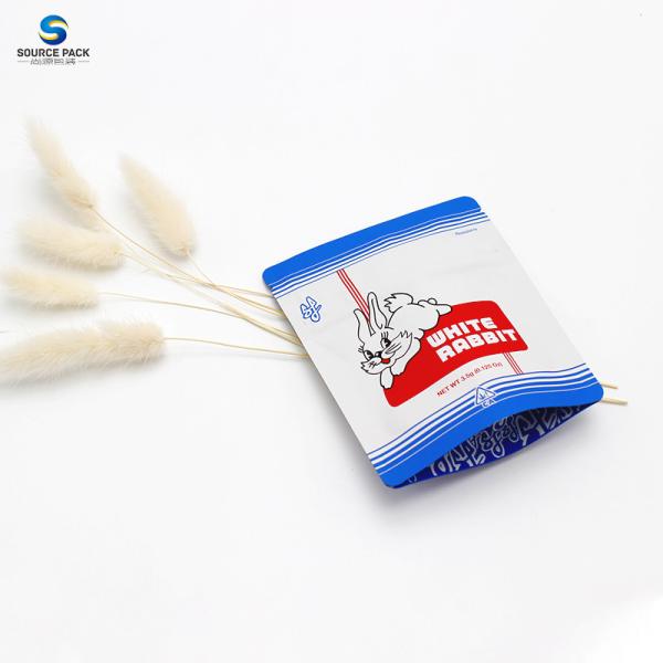 Wholesale Doypack Weed Packaging 3.5g Custom Printed Mylar Bag with Zipper