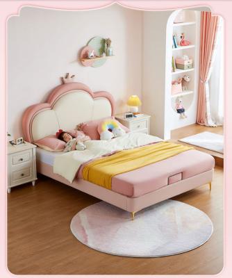 Mobília moderna simples do quarto da flor/nuvem do vento da criança de 1,2 M Girl Princess Bed