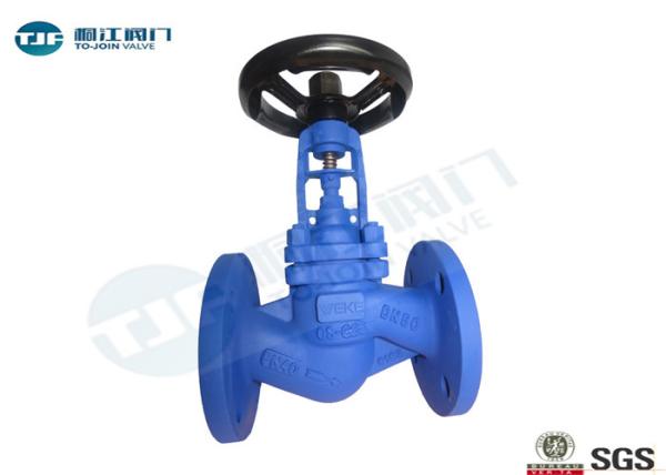 Bellow Seal Globe Stop Valve , GGG40 DIN 3356 Industrial Globe Valve