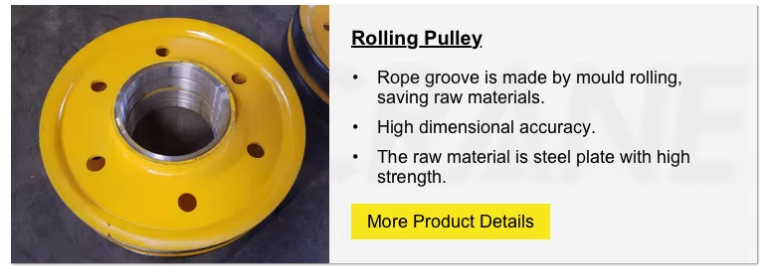 35# Cast Steel Heavy Duty Wire Rope Pulley and Crane Sheave with Customizable Size for Construction Lifting