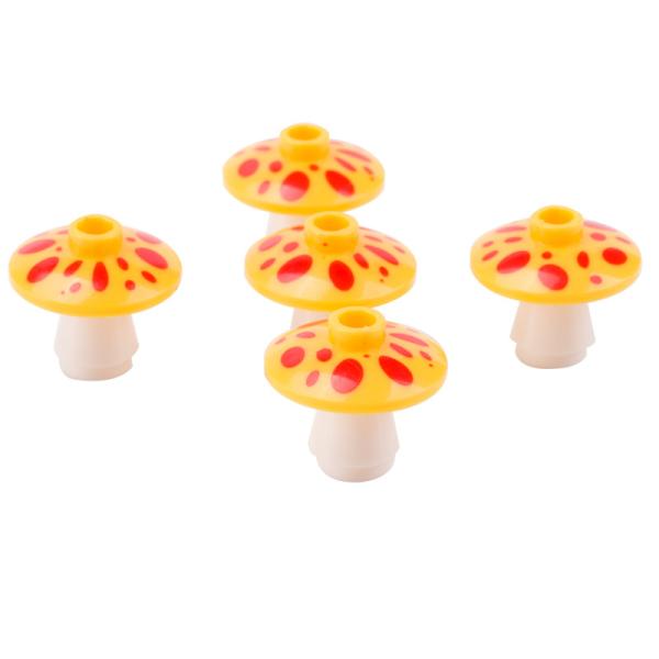 100pcs ABS colorful city field streetscape accessories plant mushroom building blocks toys