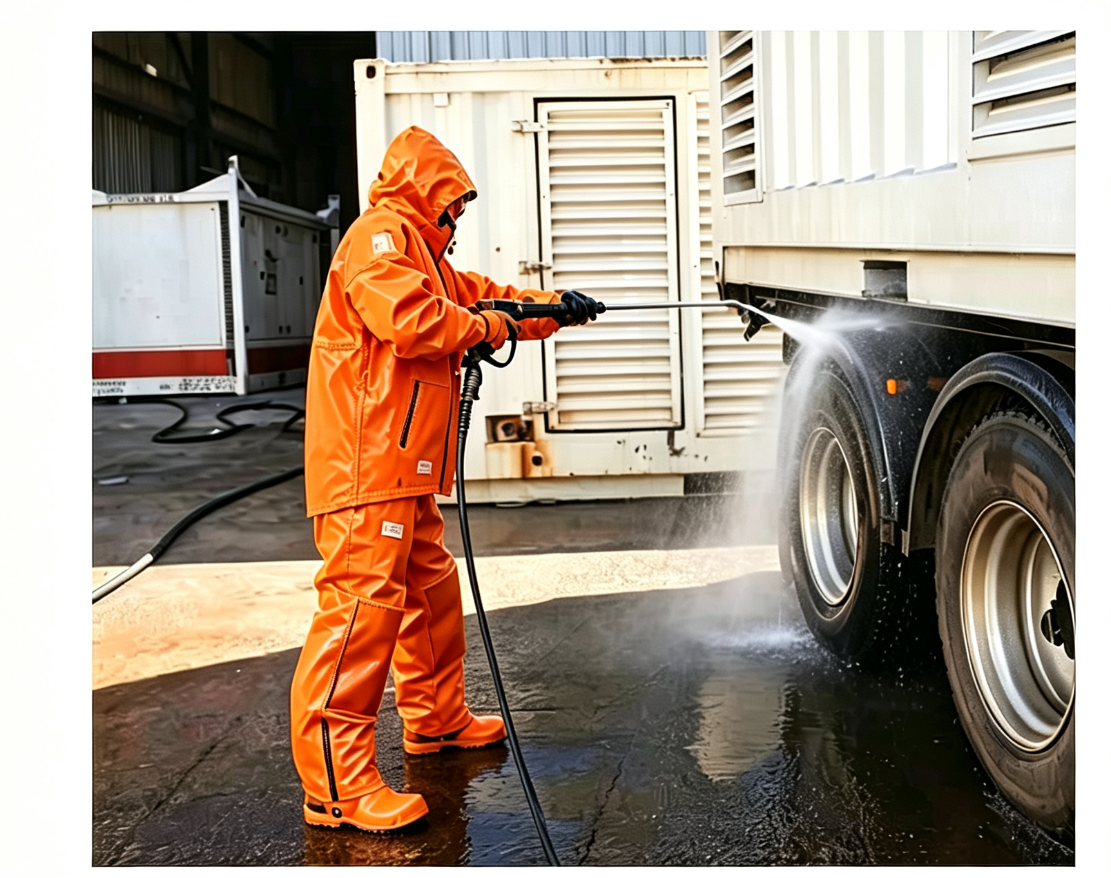 Lightweight Pressure Washing Suit Impact Resistant Water Jetting Overall Customized