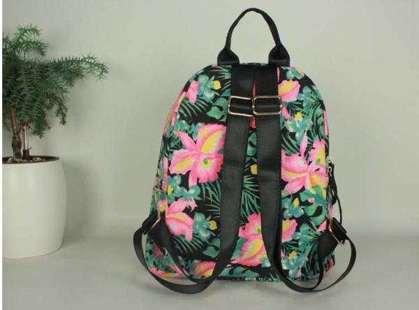 2016 Vertical square cloth fabric fashion ladies casual backpack schoolbag