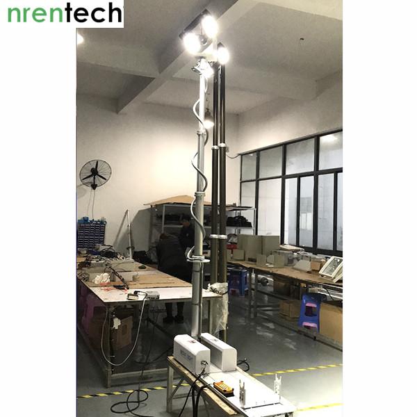 2.8m roof mount pneumatic telescopic mast move light tower-4x120W LED-vehicle mounted light tower