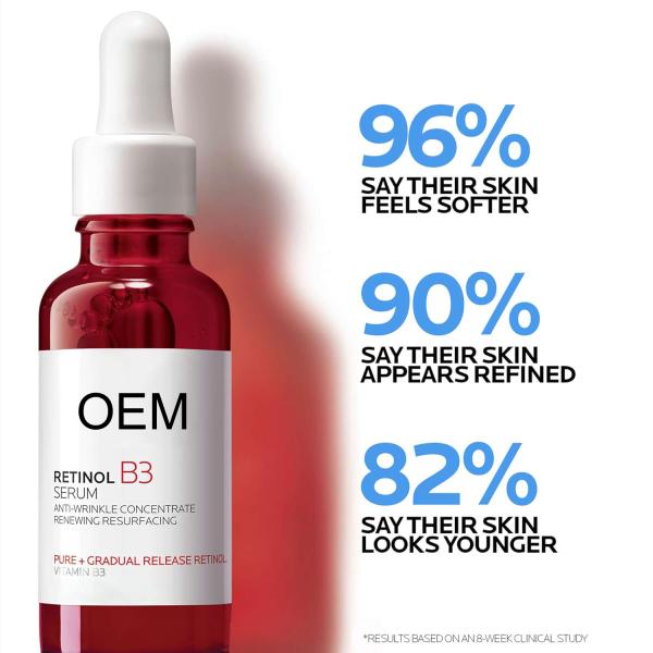 Antienvejecimiento Facial para la esencia Retional B3 Ácido hialurónico Aloe Vera Vitamina C Sero hidratante para el cuidado de la piel