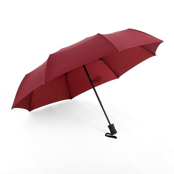 Umbrella Product 3 Folding 210T Polyester with ABS Plastic Handle and Waterproof Design