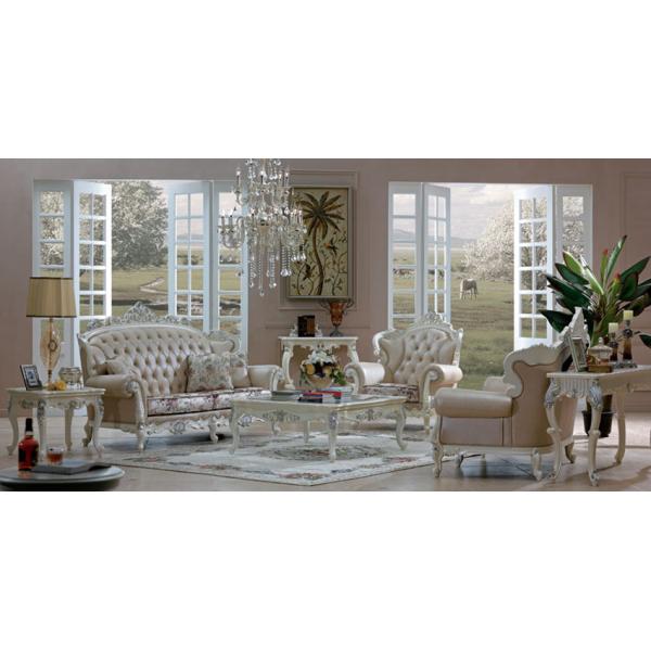 Luxury Hand Carving Velvet Classic 6 Seaters Antique Living Room Furniture Sofa Set