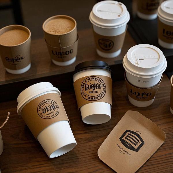Eco-friendly disposable double wall corrugated paper cup customized water-based coating coffee paper cup