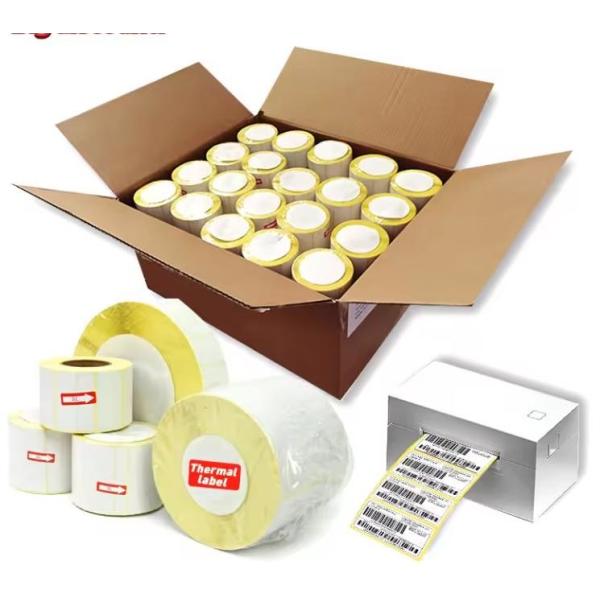 Customized Blue Glassine Liner Adhesive Direct Thermal Barcode Sticker HM2233L