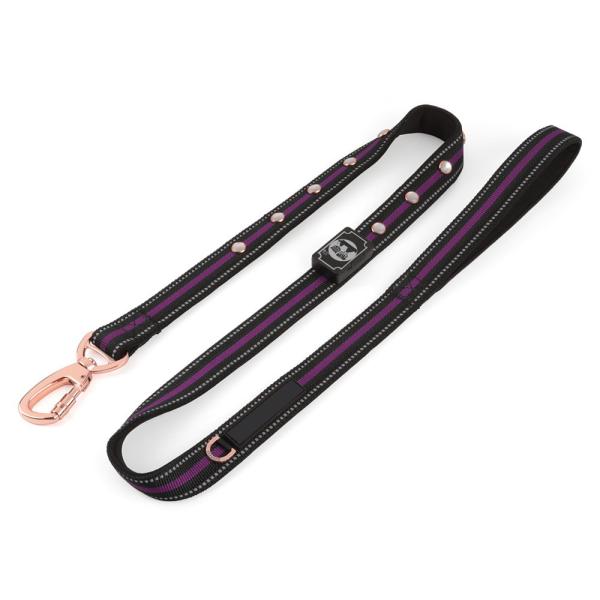 4 do diodo emissor de luz do cão FT de nylon reflexivo acolchoado da trela delicado longo para grandes cães médios