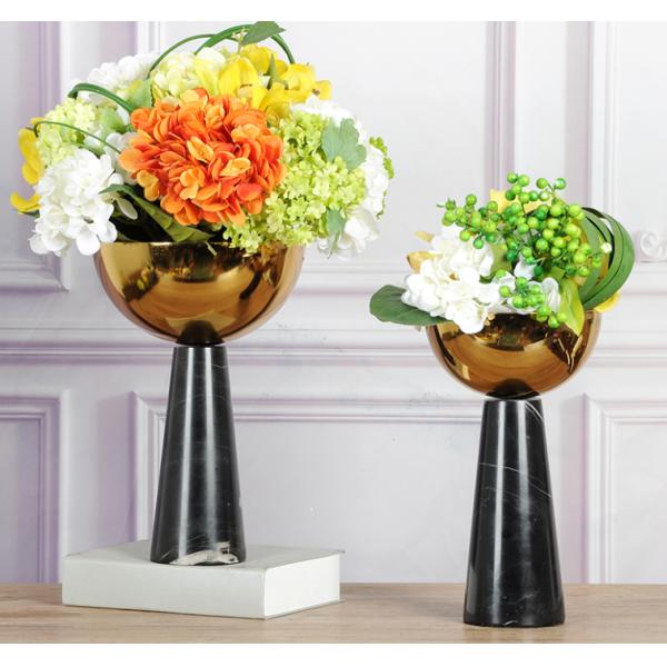 Wedding Gold Plated 300mm 280mm Decorative Flower Vase