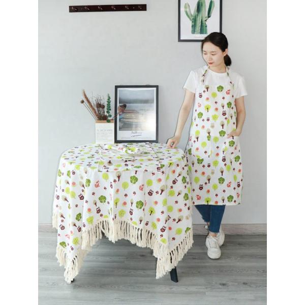 Printing Polyester Cotton 65 * 80cm Kitchen Cooking Apron