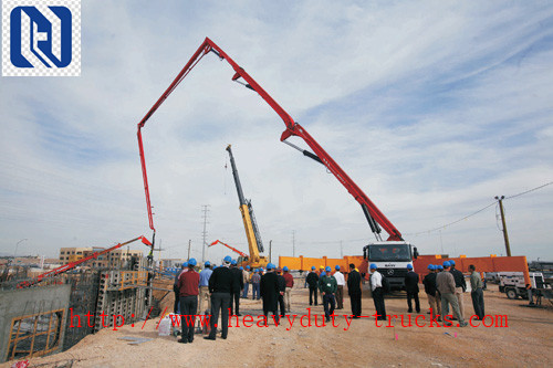 47m Boom Concrete Pump Truck 5 Sections RZ-type 32Mpa Oil Pressure